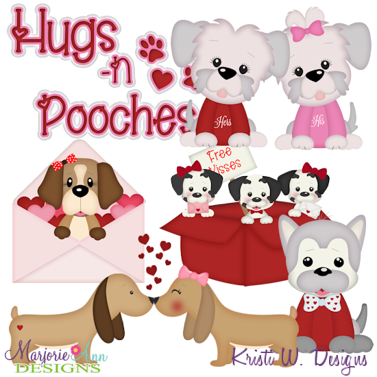 Hugs & Pooches SVG Cutting Files Includes Clipart - Click Image to Close